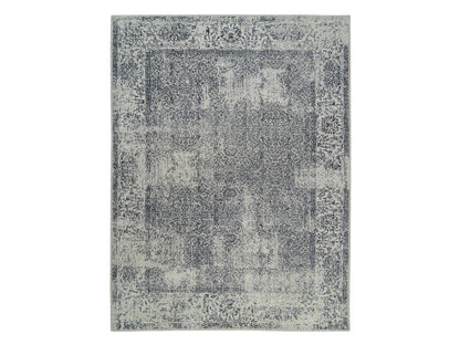 Grey 9'0" x 12'0" Modern / Contemporary Handloom Wool/Silk Rug - Sku: O063297