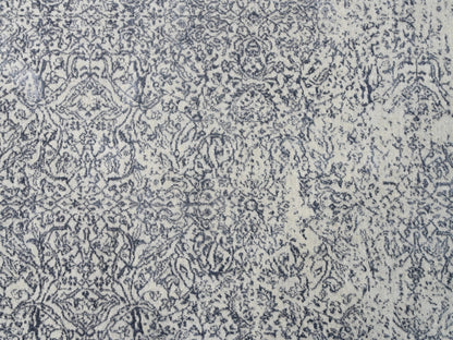 Grey 12'0" x 18'2" Modern / Contemporary Handloom Wool/Silk Rug - Sku: O063305