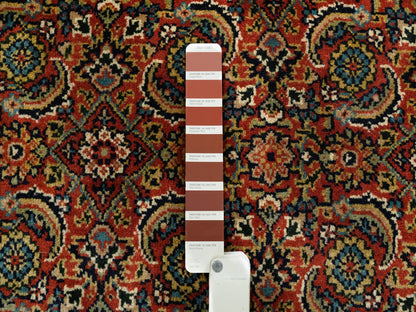 Red 6'1" x 6'1" Traditional Hand knotted Wool Rug - Sku: O063319