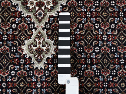 Tabriz Fine Oriental hand-knotted wool runner in Black, 3'9" x 12' — SKU O063335 (view 4)
