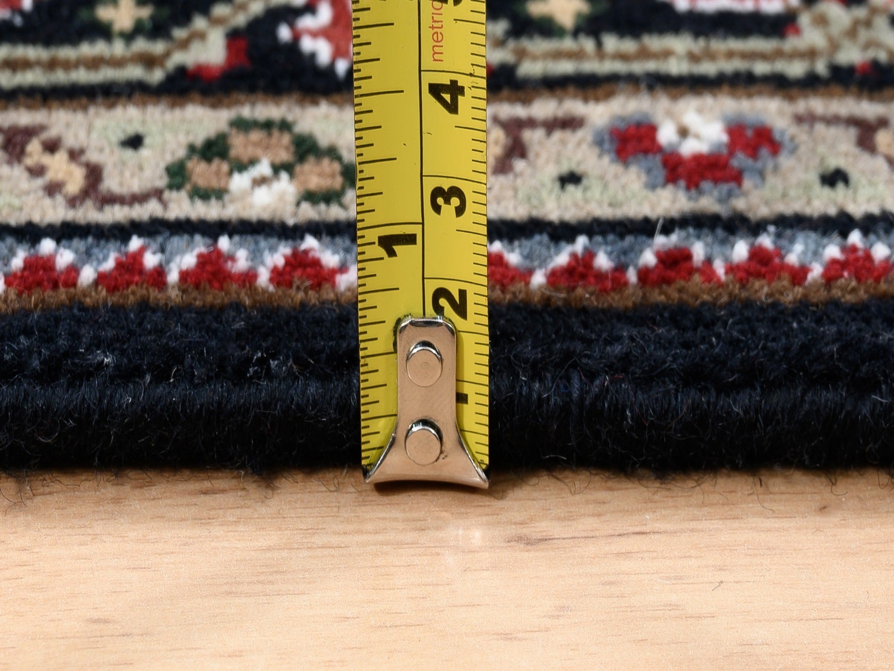 Tabriz Fine Oriental hand-knotted wool runner in Black, 3'9" x 12' — SKU O063335 (view 7)