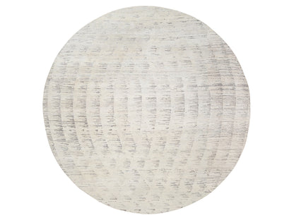 Ivory 11'9" x 11'9" Modern and Contemporary Hand knotted Wool Rug - Sku: O063379