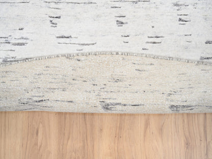 Ivory 11'9" x 11'9" Modern and Contemporary Hand knotted Wool Rug - Sku: O063379