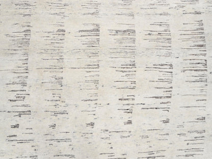 Ivory 11'9" x 11'9" Modern and Contemporary Hand knotted Wool Rug - Sku: O063379