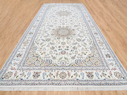 Ivory 8'0" x 16'2" Fine Oriental Hand knotted Wool Rug - Sku: O063395