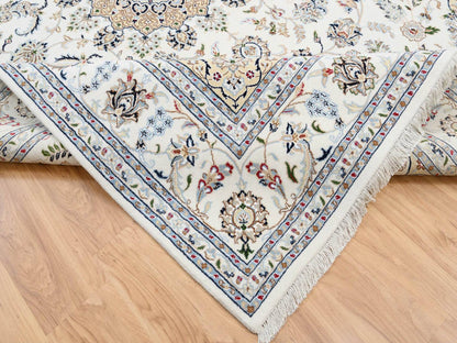 Ivory 8'0" x 16'2" Fine Oriental Hand knotted Wool Rug - Sku: O063395