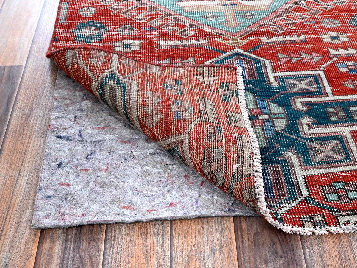 Vintage hand-knotted wool runner in Red, 2'7" x 9'3" — SKU O0633 (view 3)