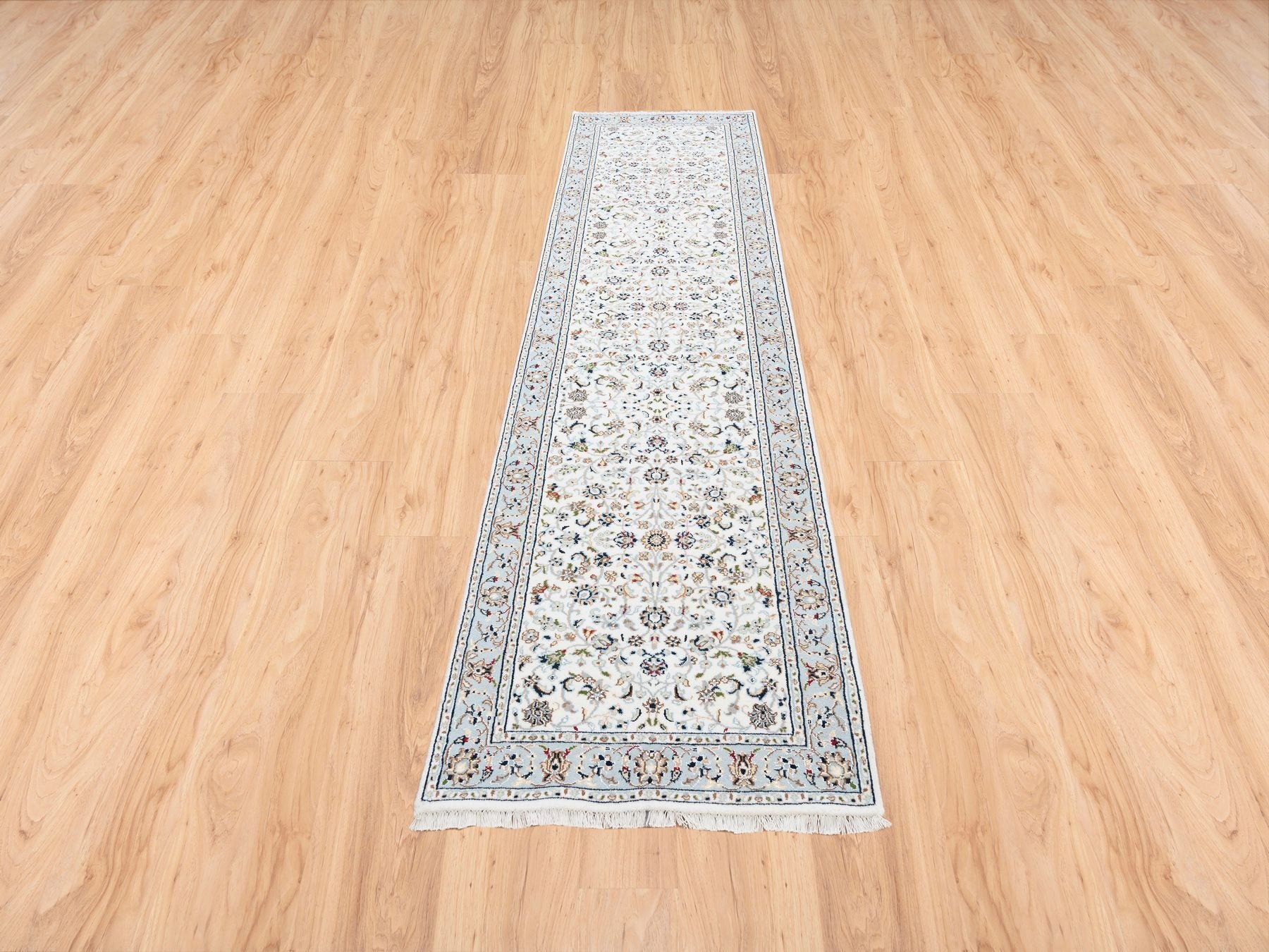 Ivory 2'8" x 10'1" Traditional Hand knotted Wool Rug - Sku: O063452