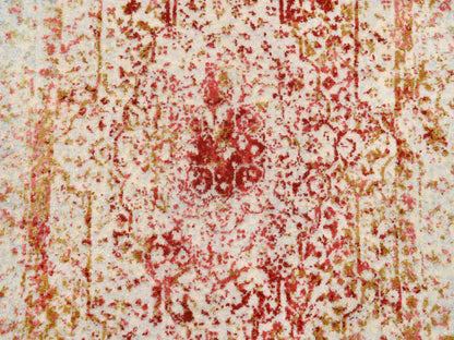 Pink 2'7" x 9'9" Modern / Contemporary Hand knotted Wool/Silk Rug - Sku: O063464