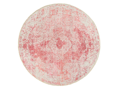 Pink 8'9" x 8'9" Transitional Hand knotted Wool/Silk Rug - Sku: O063469