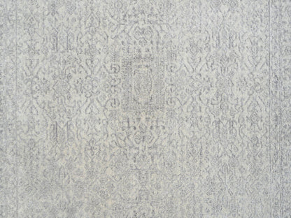 Modern / Contemporary hand-knotted wool/silk rug in Beige, 8' x 10'1" — SKU O063479 (view 8)