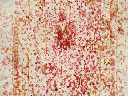 Pink 2'4" x 8'0" Modern / Contemporary Hand knotted Wool/Silk Rug - Sku: O063482