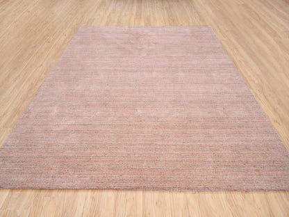 Pink 8'2" x 10'0" Modern / Contemporary Handloom Wool Rug - Sku: O063489