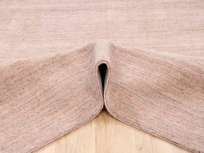 Pink 8'2" x 10'0" Modern / Contemporary Handloom Wool Rug - Sku: O063489