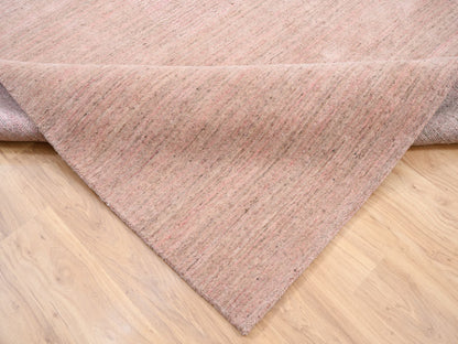 Pink 8'2" x 10'0" Modern / Contemporary Handloom Wool Rug - Sku: O063489