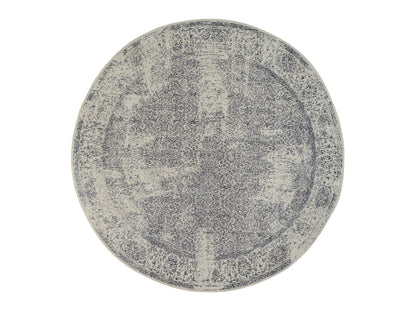 Grey 10'0" x 10'0" Modern / Contemporary Handloom Wool/Silk Rug - Sku: O063504