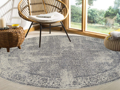 Grey 10'0" x 10'0" Modern / Contemporary Handloom Wool/Silk Rug - Sku: O063504