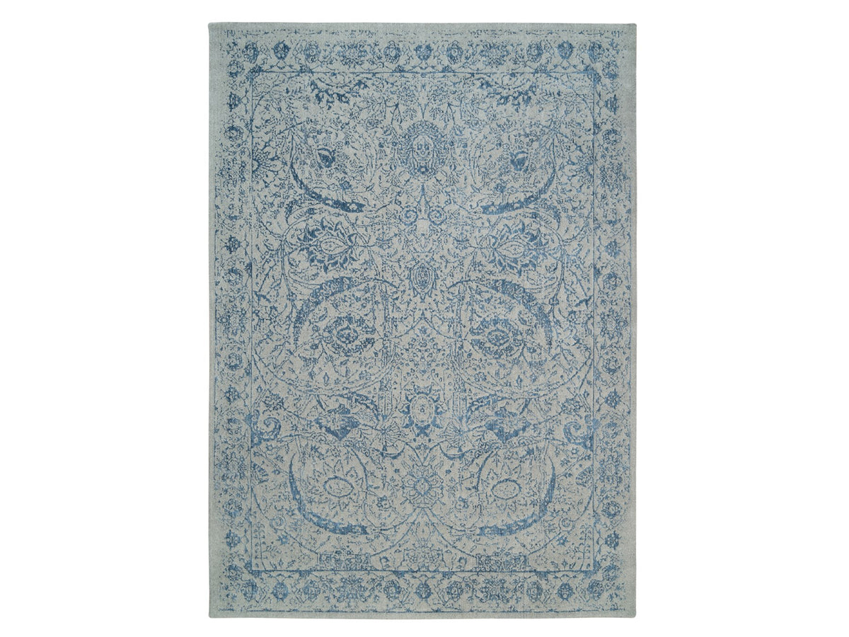Transitional hand-knotted wool/silk rug in Blue, 10' x 14' — SKU O063508