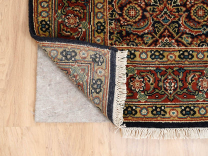 Herati Fine Oriental hand-knotted wool runner in Black & Red, 4' x 10'1" — SKU O063540 (view 3)