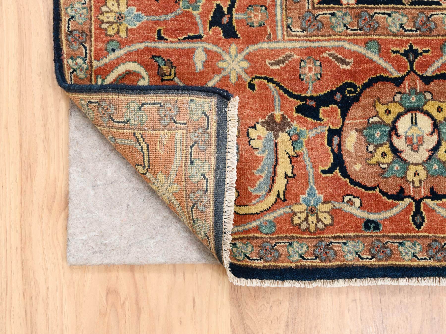 Heriz Heriz hand-knotted wool rug in Blue & Orange, 8'1" x 10'1" — SKU O063546 (view 5)