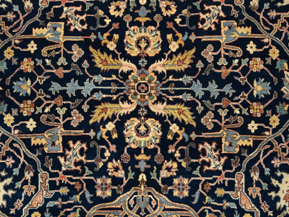 Heriz Heriz hand-knotted wool rug in Blue & Orange, 8'1" x 10'1" — SKU O063546 (view 9)