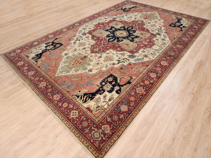 Ivory 10'1" x 15'9" Heriz Hand knotted Wool Rug - Sku: O063549