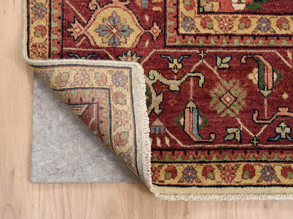 Ivory 10'1" x 15'9" Heriz Hand knotted Wool Rug - Sku: O063549