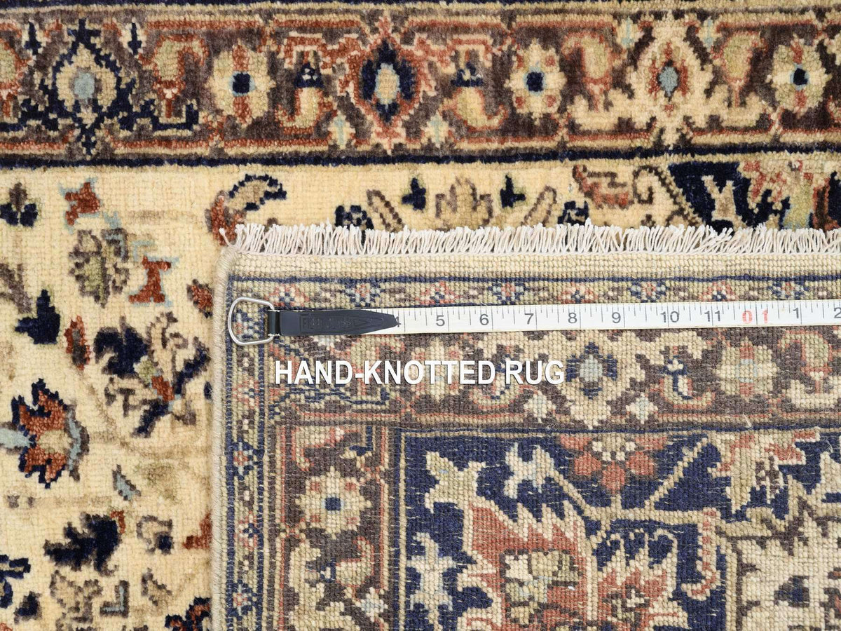 Heriz Heriz hand-knotted wool runner in Beige & Black, 2'7" x 10'3" — SKU O063588 (view 8)