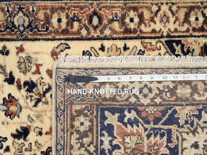 Heriz Heriz hand-knotted wool runner in Beige & Black, 2'7" x 10'3" — SKU O063588 (view 8)
