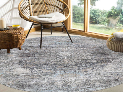 Transitional hand-knotted wool/silk rug in Brown, 11'10" x 11'10" — SKU O063726 (view 2)