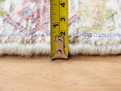 Wool / Silk hand-knotted wool/silk rug in Beige, 2'3" x 3'2" — SKU O063743 (view 7)