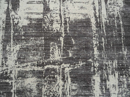 Modern / Contemporary hand-knotted wool/silk rug in Black, 10' x 10' — SKU O063749 (view 9)