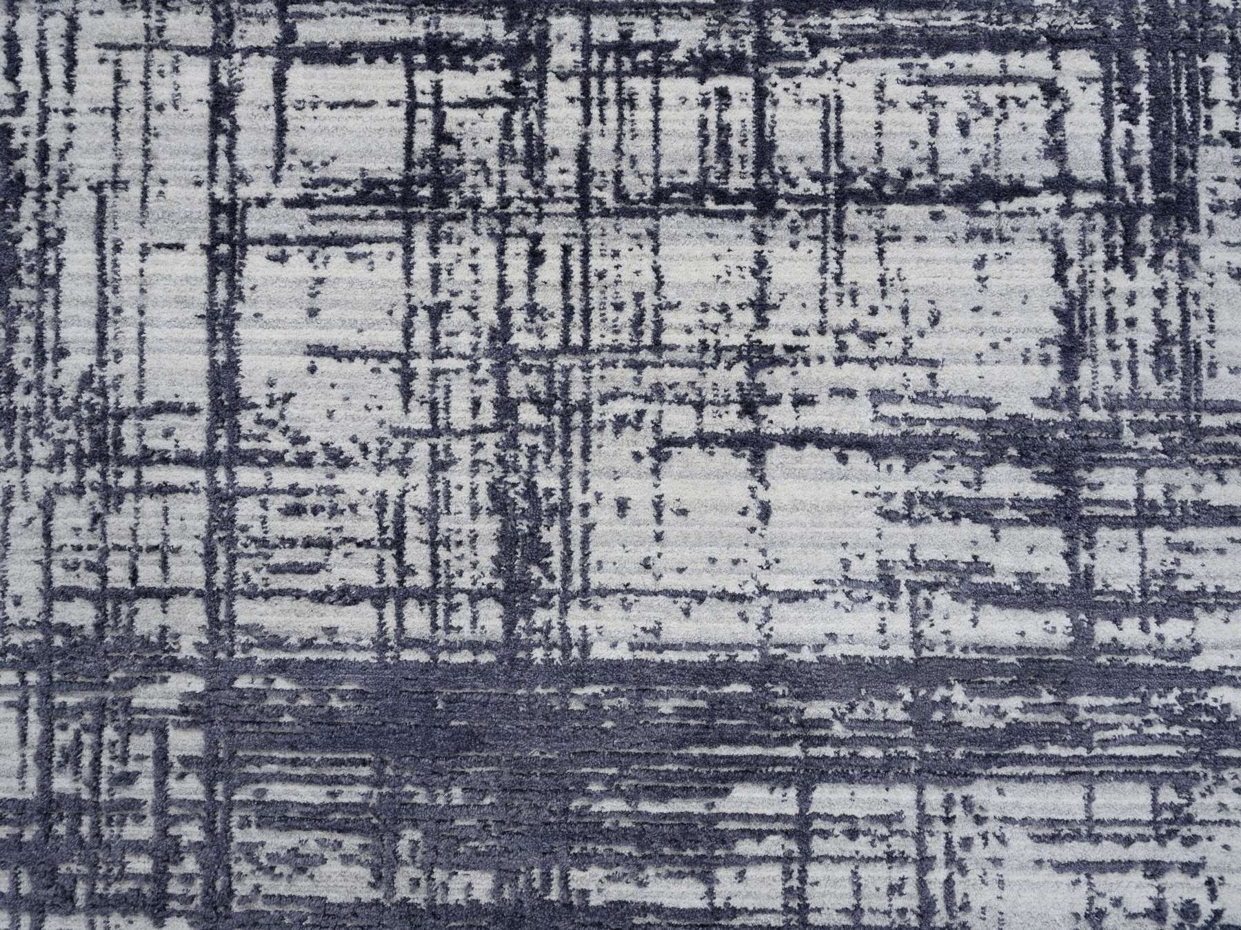 Modern / Contemporary hand-knotted wool/silk rug in Black, 7'10" x 10' — SKU O063788 (view 9)