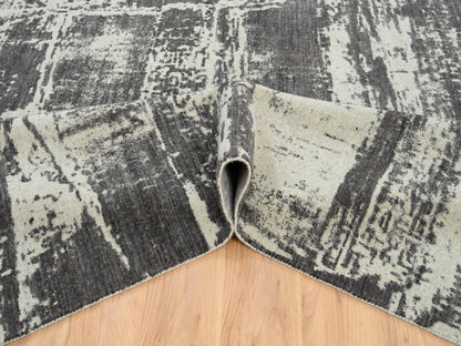 Modern / Contemporary hand-knotted wool rug in Black, 12' x 15' — SKU O063803 (view 5)