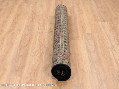 Herati Fine Oriental hand-knotted wool rug in Black & Red, 5'8" x 5'9" — SKU O063843 (view 6)