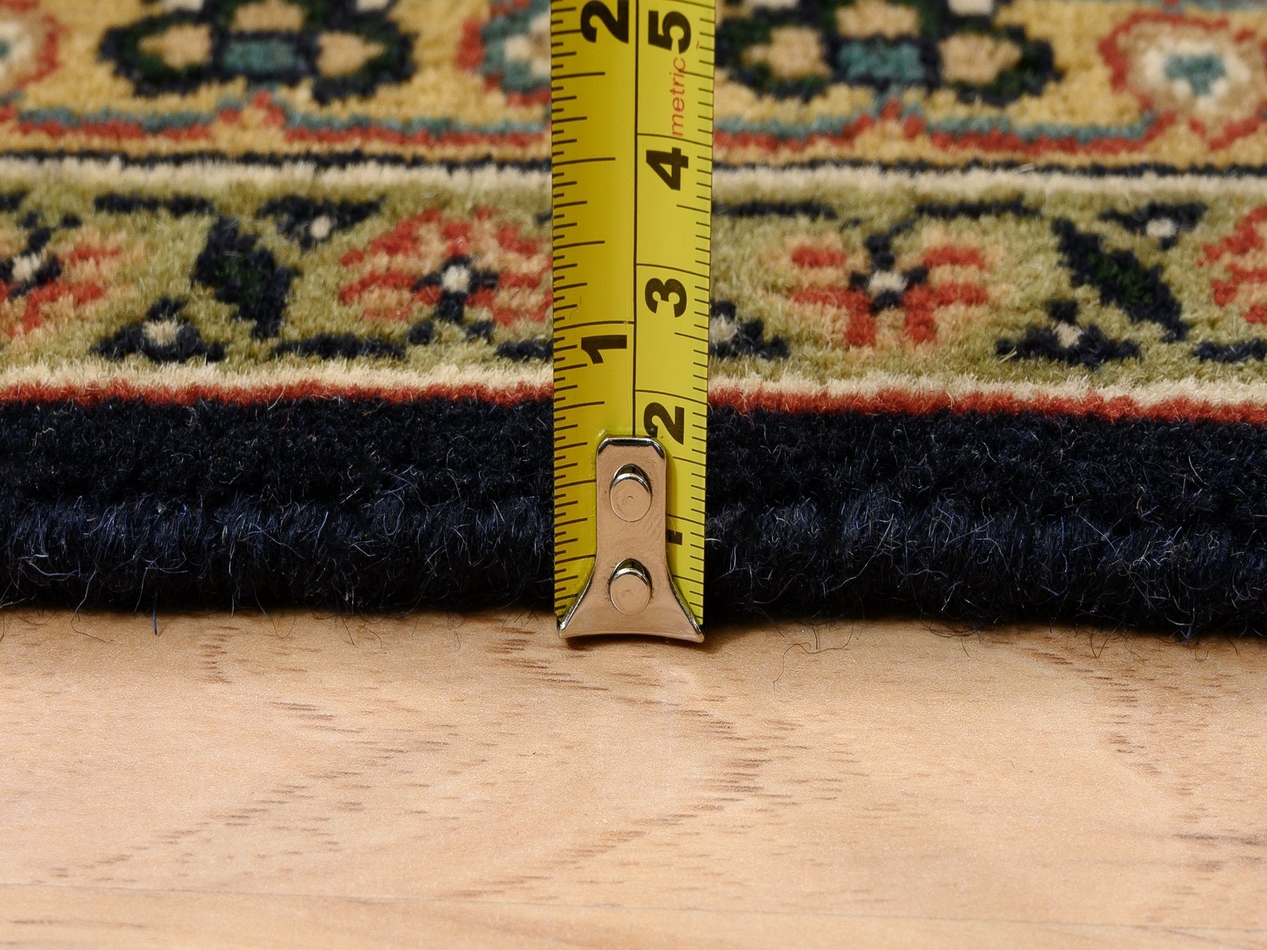 Herati Fine Oriental hand-knotted wool rug in Black & Red, 5'8" x 5'9" — SKU O063843 (view 7)