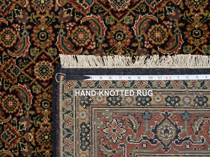 Herati Fine Oriental hand-knotted wool rug in Black & Red, 5'8" x 5'9" — SKU O063843 (view 8)