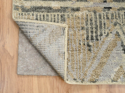 Black 9'1" x 12'0" Modern and Contemporary Hand knotted Wool Rug - Sku: O063875