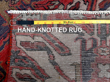 Heriz Vintage hand-knotted wool runner in Red, 2'1" x 5'4" — SKU O0638 (view 7)