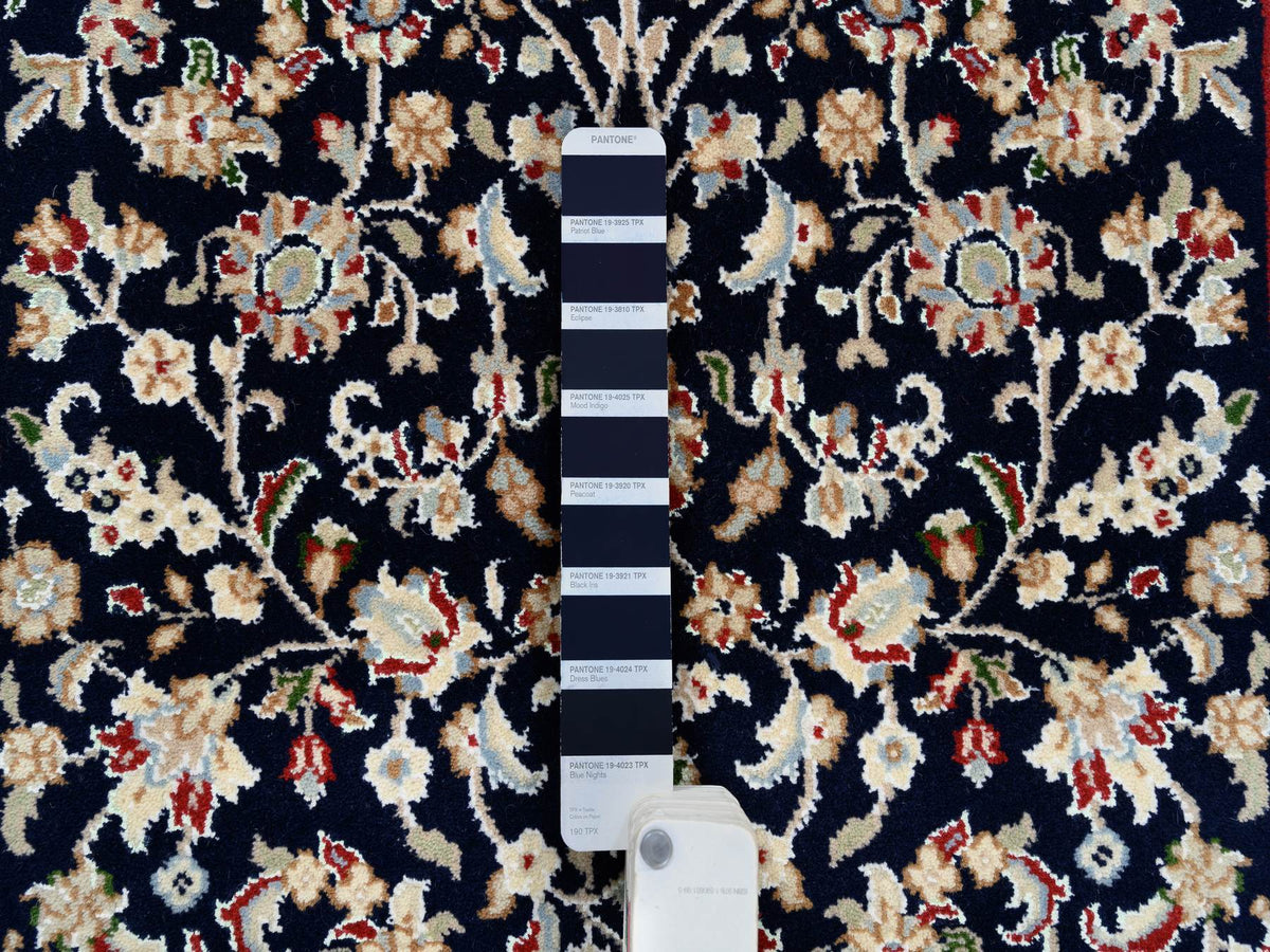 Nain Fine Oriental hand-knotted wool runner in Blue & Ivory, 2'8" x 10' — SKU O063986 (view 4)