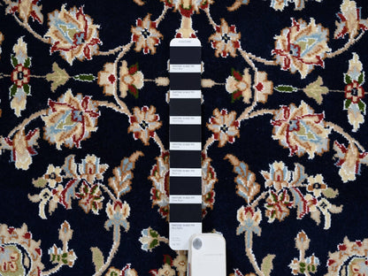 Nain Fine Oriental hand-knotted wool runner in Blue & Ivory, 4'2" x 10'4" — SKU O064007 (view 4)