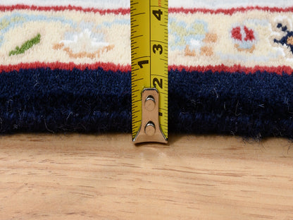 Nain Fine Oriental hand-knotted wool runner in Blue & Ivory, 4'2" x 10'4" — SKU O064007 (view 7)