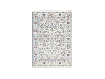 Ivory 4'10" x 6'8" Fine Oriental Hand knotted Wool Rug - Sku: O064030
