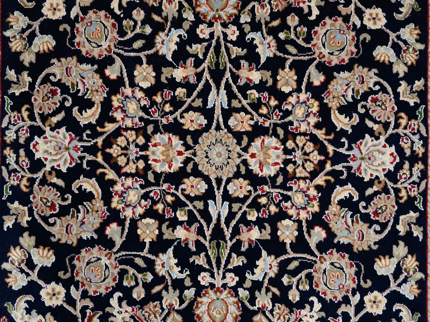 Nain Fine Oriental hand-knotted wool rug in Blue & Ivory, 5' x 5' — SKU O064043 (view 5)
