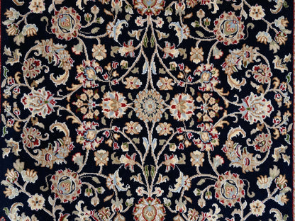 Nain Fine Oriental hand-knotted wool rug in Blue & Ivory, 5' x 5' — SKU O064043 (view 5)