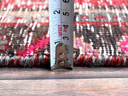 Vintage hand-knotted wool runner in Overdyed, 2'7" x 9'1" — SKU O0640 (view 6)