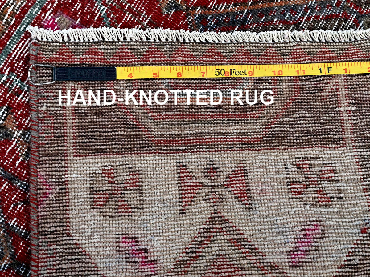 Vintage hand-knotted wool runner in Overdyed, 2'7" x 9'1" — SKU O0640 (view 7)