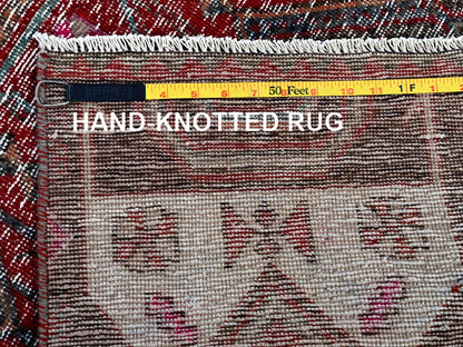 Vintage hand-knotted wool runner in Overdyed, 2'7" x 9'1" — SKU O0640 (view 7)