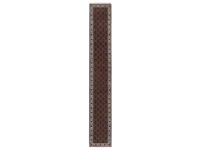 Red 2'1" x 13'10" Traditional Hand knotted Wool Rug - Sku: O064110