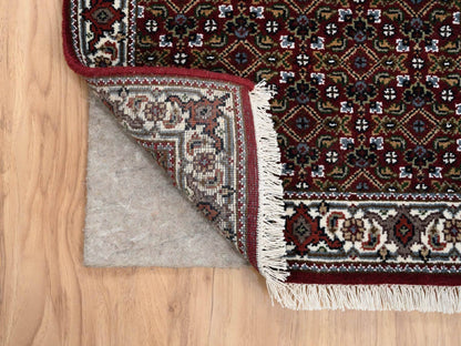 Red 2'1" x 13'10" Traditional Hand knotted Wool Rug - Sku: O064110